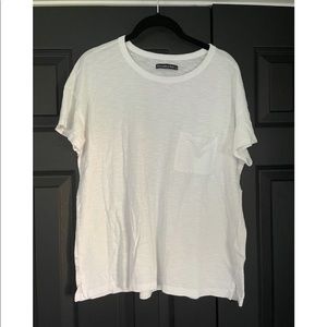 ABERCROMBIE White Pocket T Shirt